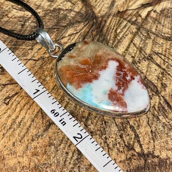 Caribbean Larimar Crystal Pendant 2 1/4” - Picture 11 of 13